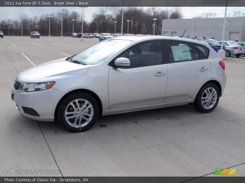 Bright Silver / Black 2011 Kia Forte EX 5 Door