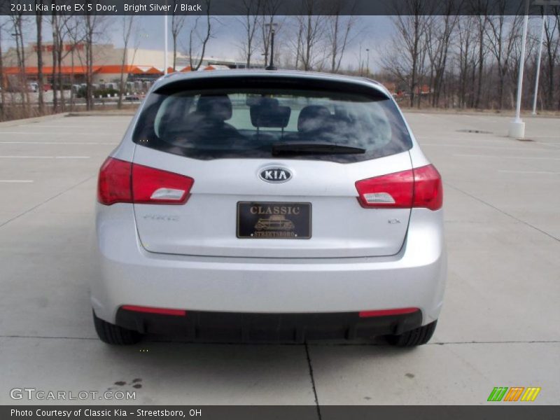Bright Silver / Black 2011 Kia Forte EX 5 Door