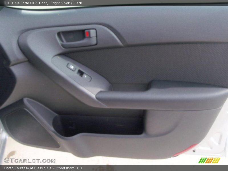 Bright Silver / Black 2011 Kia Forte EX 5 Door