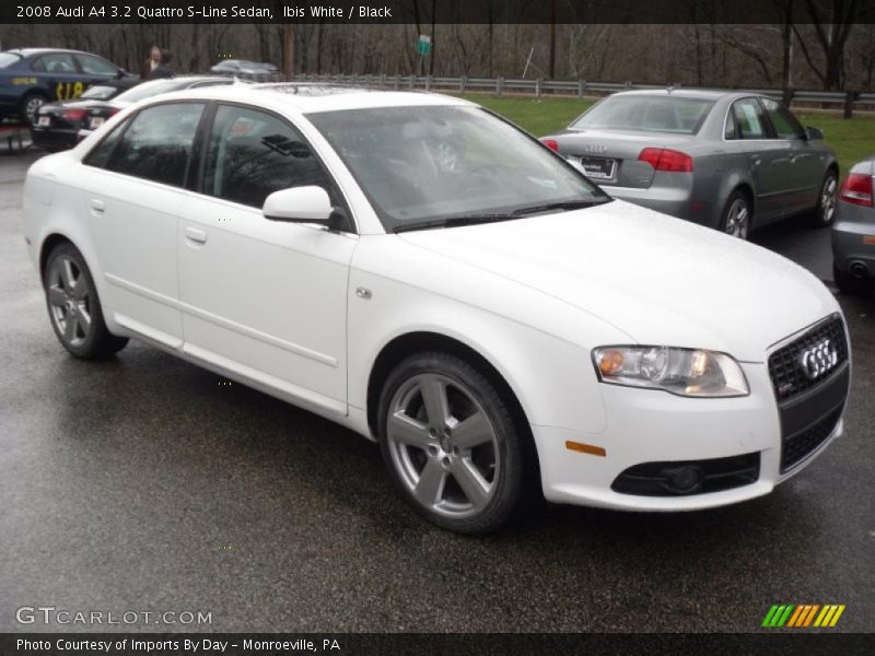 Ibis White / Black 2008 Audi A4 3.2 Quattro S-Line Sedan
