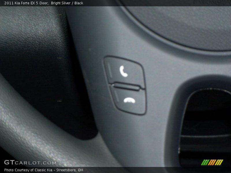 Bright Silver / Black 2011 Kia Forte EX 5 Door