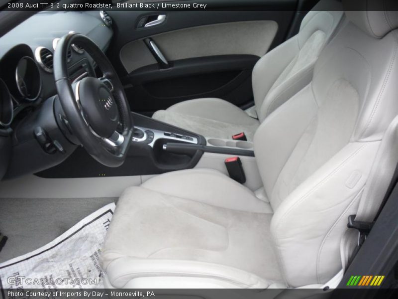 Brilliant Black / Limestone Grey 2008 Audi TT 3.2 quattro Roadster