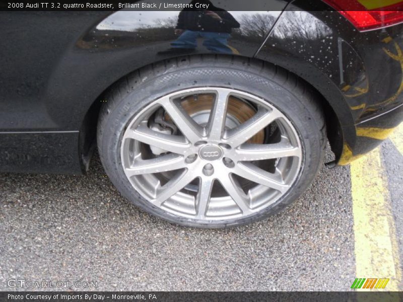 Brilliant Black / Limestone Grey 2008 Audi TT 3.2 quattro Roadster