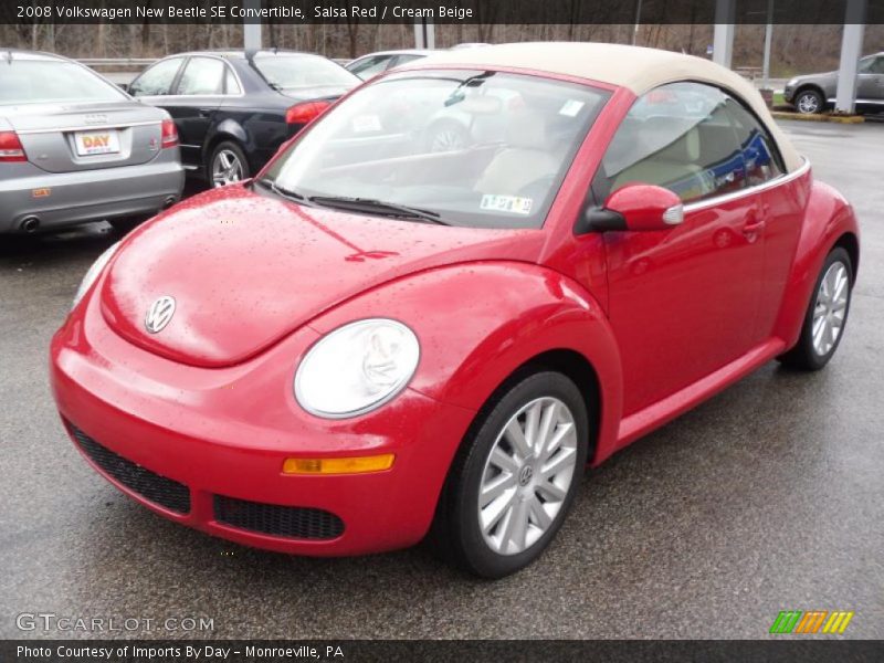 Salsa Red / Cream Beige 2008 Volkswagen New Beetle SE Convertible