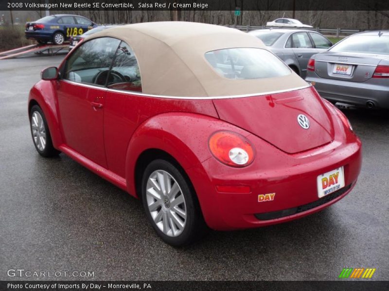 Salsa Red / Cream Beige 2008 Volkswagen New Beetle SE Convertible
