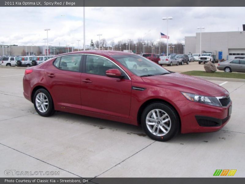 Spicy Red / Beige 2011 Kia Optima LX