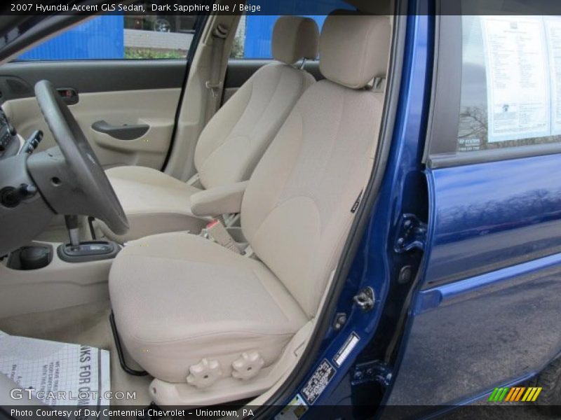 Dark Sapphire Blue / Beige 2007 Hyundai Accent GLS Sedan