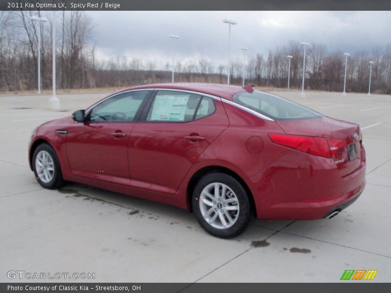 Spicy Red / Beige 2011 Kia Optima LX