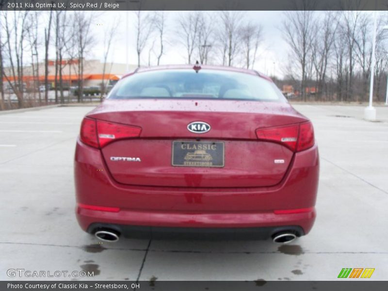 Spicy Red / Beige 2011 Kia Optima LX