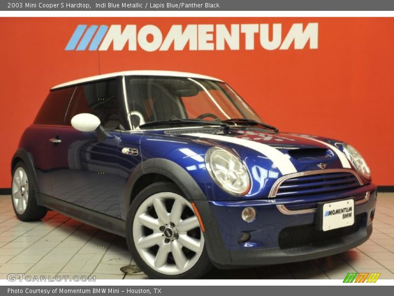 Indi Blue Metallic / Lapis Blue/Panther Black 2003 Mini Cooper S Hardtop