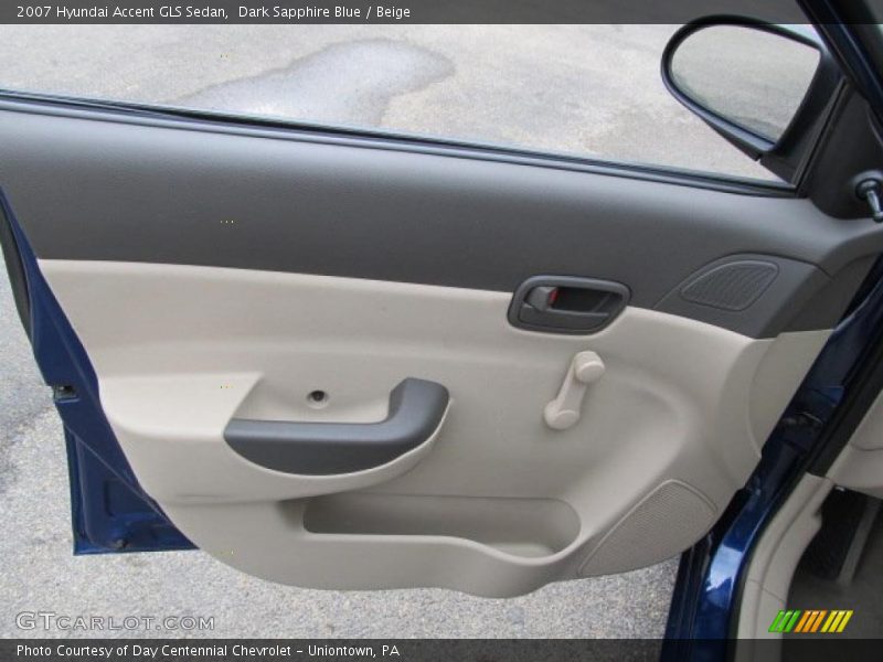 Dark Sapphire Blue / Beige 2007 Hyundai Accent GLS Sedan