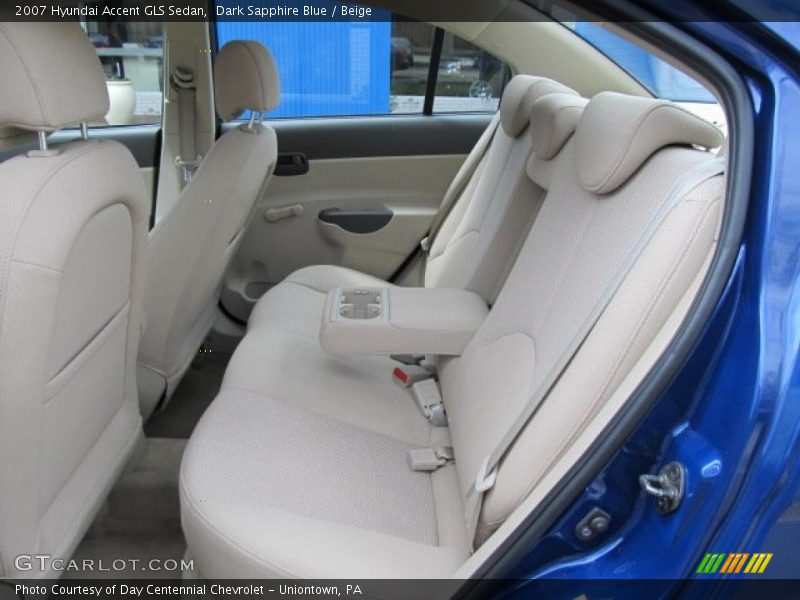 Dark Sapphire Blue / Beige 2007 Hyundai Accent GLS Sedan