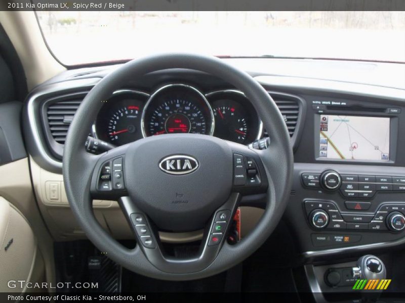 Spicy Red / Beige 2011 Kia Optima LX