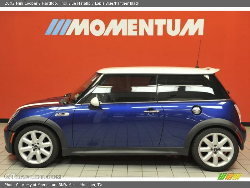 Indi Blue Metallic / Lapis Blue/Panther Black 2003 Mini Cooper S Hardtop