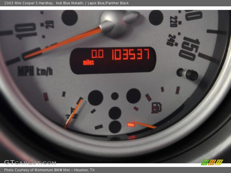 Indi Blue Metallic / Lapis Blue/Panther Black 2003 Mini Cooper S Hardtop