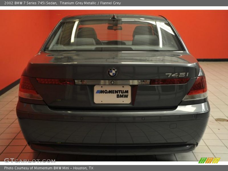 Titanium Grey Metallic / Flannel Grey 2002 BMW 7 Series 745i Sedan