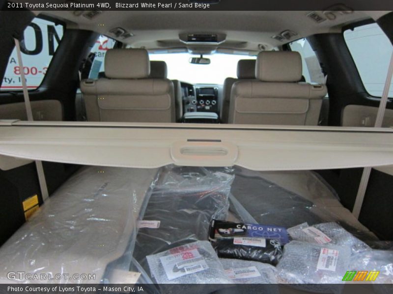 Blizzard White Pearl / Sand Beige 2011 Toyota Sequoia Platinum 4WD