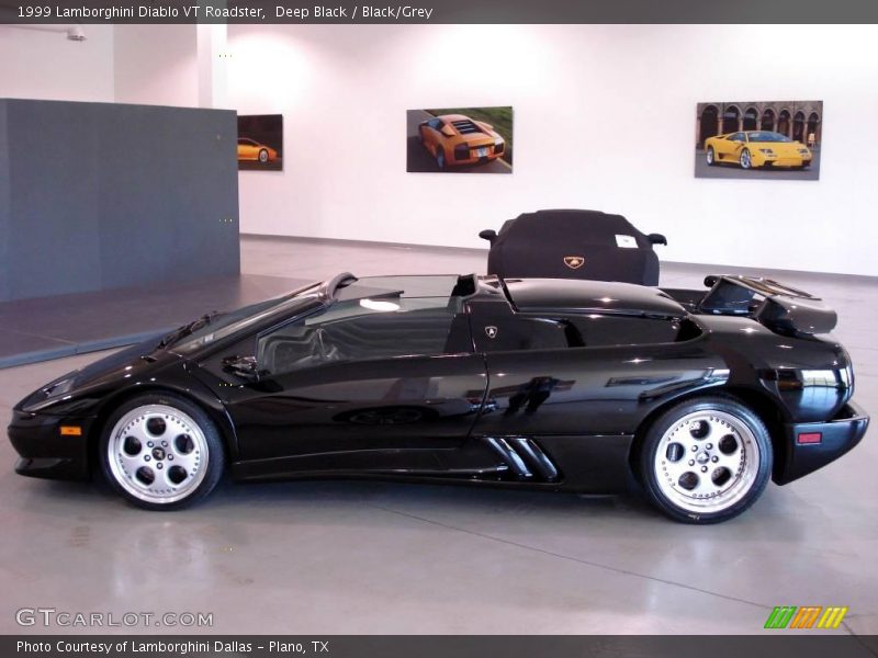 Deep Black / Black/Grey 1999 Lamborghini Diablo VT Roadster