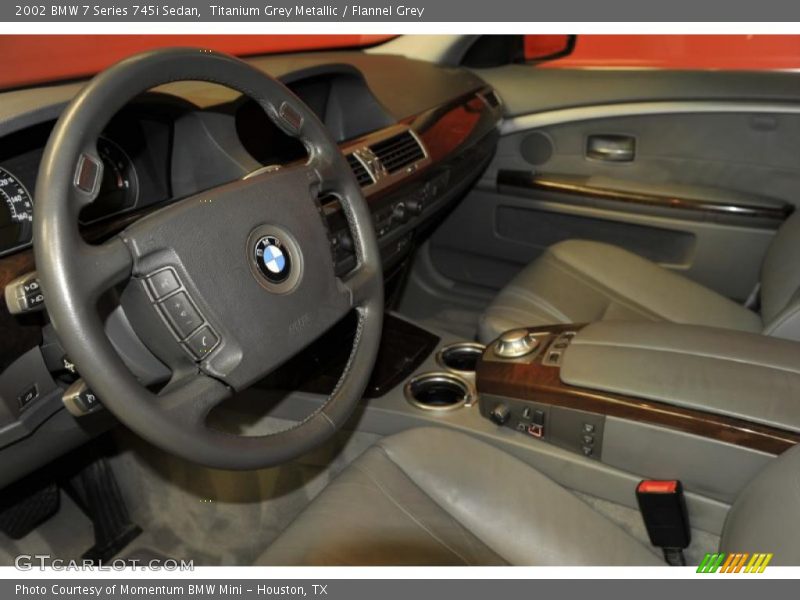 Titanium Grey Metallic / Flannel Grey 2002 BMW 7 Series 745i Sedan