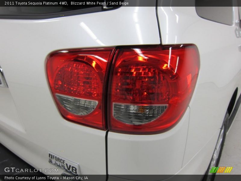 Blizzard White Pearl / Sand Beige 2011 Toyota Sequoia Platinum 4WD