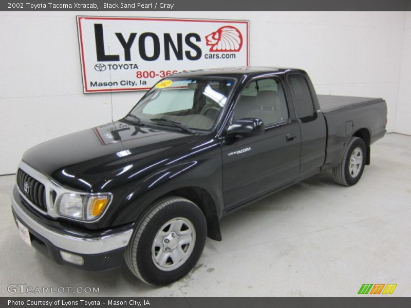 Black Sand Pearl / Gray 2002 Toyota Tacoma Xtracab