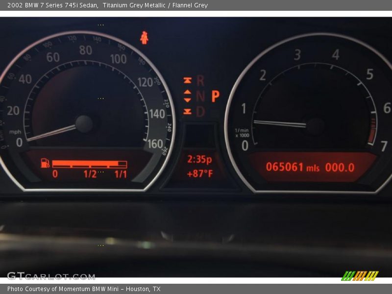 Titanium Grey Metallic / Flannel Grey 2002 BMW 7 Series 745i Sedan