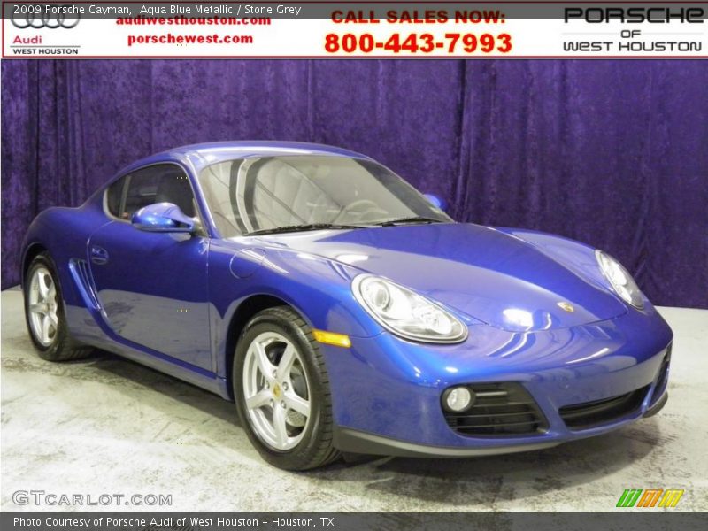 Aqua Blue Metallic / Stone Grey 2009 Porsche Cayman