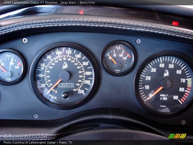 Deep Black / Black/Grey 1999 Lamborghini Diablo VT Roadster