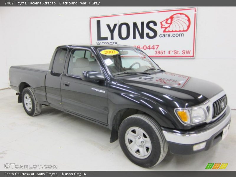 Black Sand Pearl / Gray 2002 Toyota Tacoma Xtracab