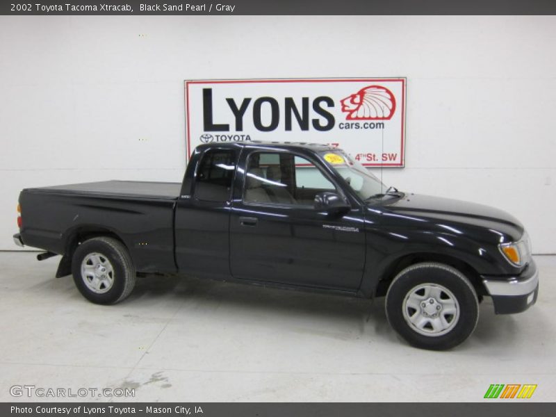 Black Sand Pearl / Gray 2002 Toyota Tacoma Xtracab