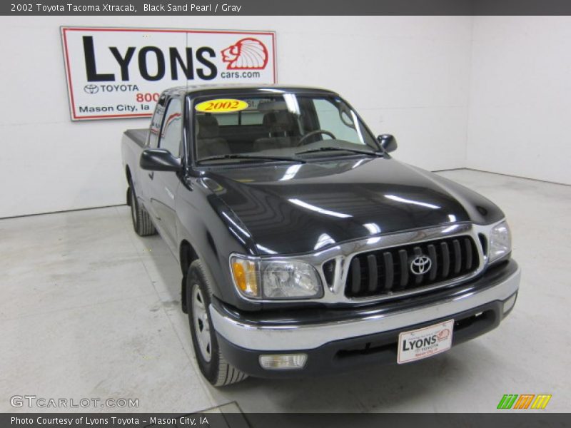 Black Sand Pearl / Gray 2002 Toyota Tacoma Xtracab