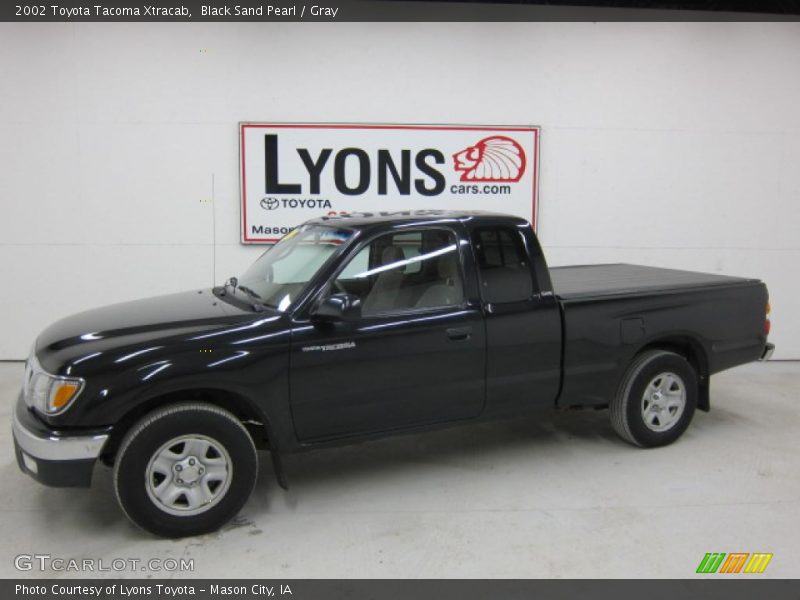 Black Sand Pearl / Gray 2002 Toyota Tacoma Xtracab