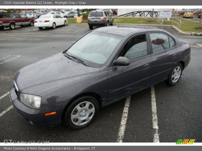 Midnight Gray / Gray 2003 Hyundai Elantra GLS Sedan
