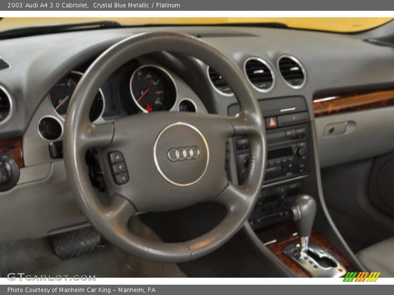Crystal Blue Metallic / Platinum 2003 Audi A4 3.0 Cabriolet