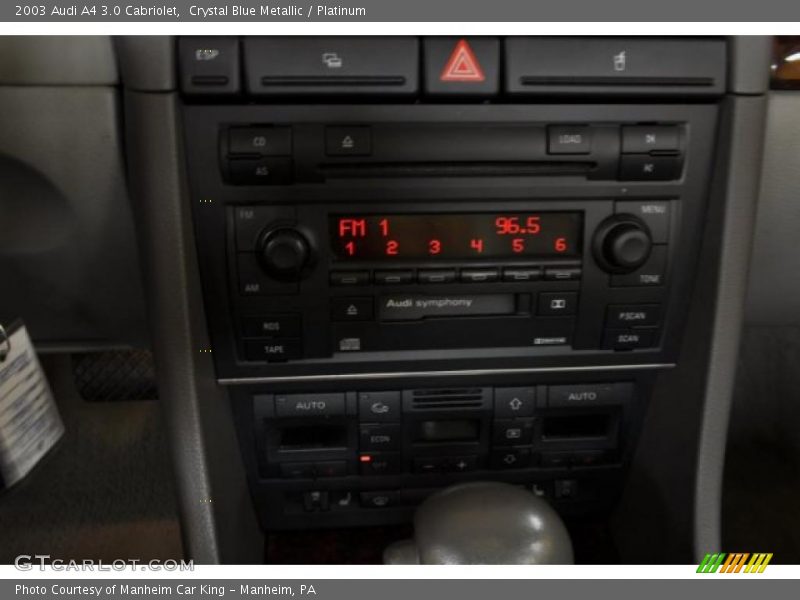 Crystal Blue Metallic / Platinum 2003 Audi A4 3.0 Cabriolet