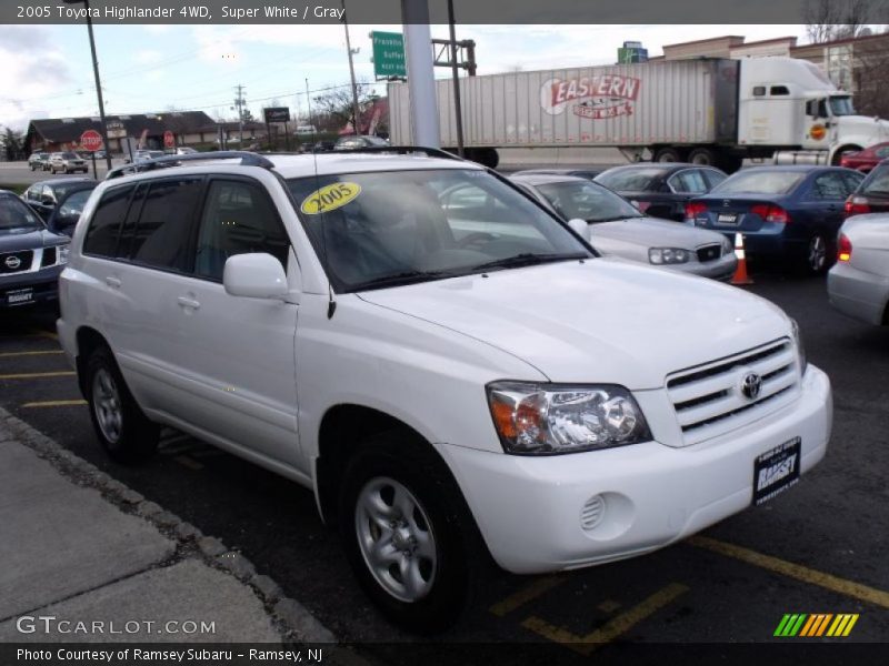 Super White / Gray 2005 Toyota Highlander 4WD