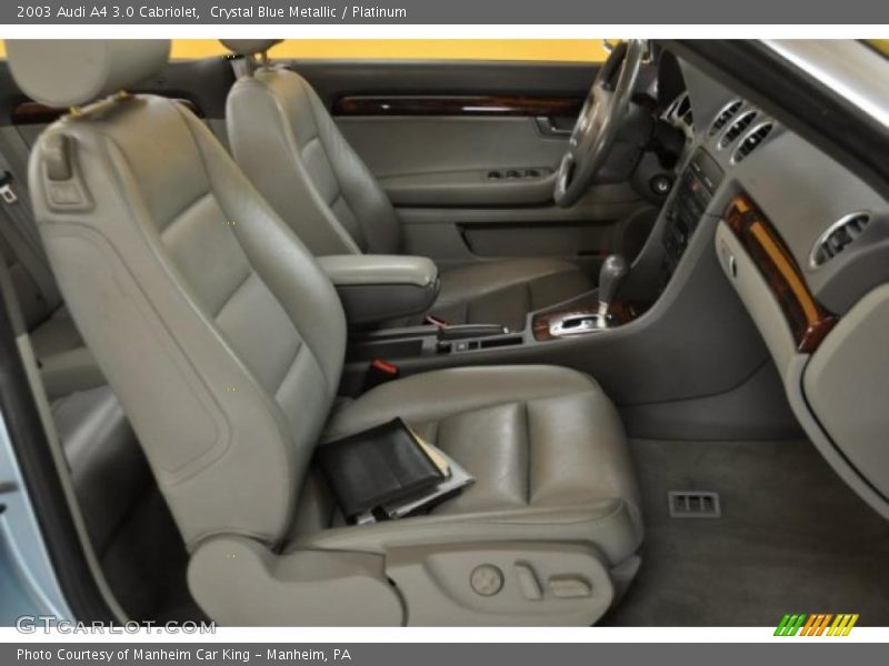 Crystal Blue Metallic / Platinum 2003 Audi A4 3.0 Cabriolet