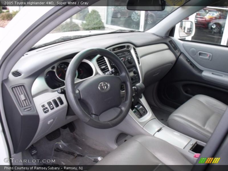 Super White / Gray 2005 Toyota Highlander 4WD