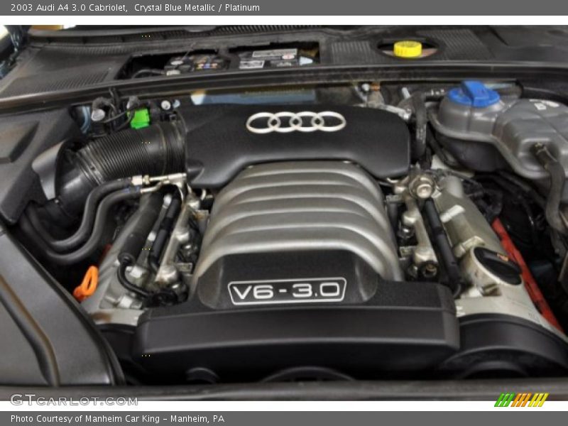  2003 A4 3.0 Cabriolet Engine - 3.0 Liter DOHC 30-Valve V6