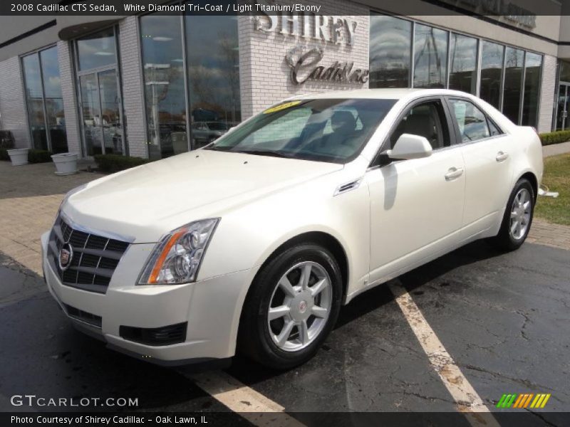 White Diamond Tri-Coat / Light Titanium/Ebony 2008 Cadillac CTS Sedan
