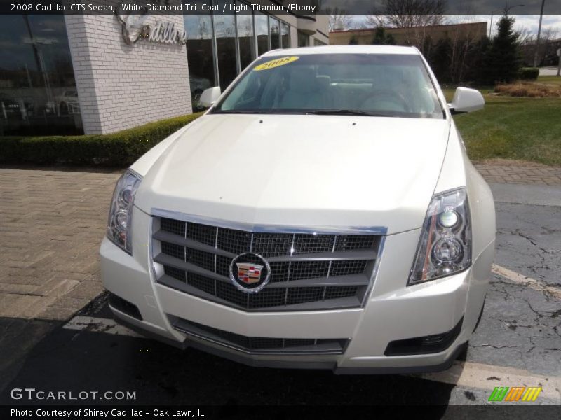 White Diamond Tri-Coat / Light Titanium/Ebony 2008 Cadillac CTS Sedan