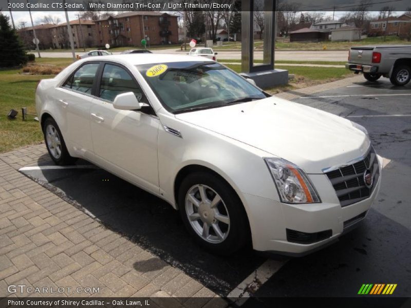 White Diamond Tri-Coat / Light Titanium/Ebony 2008 Cadillac CTS Sedan