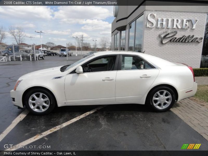 White Diamond Tri-Coat / Light Titanium/Ebony 2008 Cadillac CTS Sedan