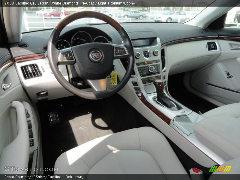 White Diamond Tri-Coat / Light Titanium/Ebony 2008 Cadillac CTS Sedan