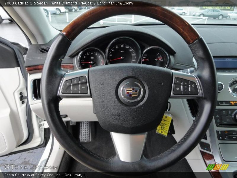 White Diamond Tri-Coat / Light Titanium/Ebony 2008 Cadillac CTS Sedan