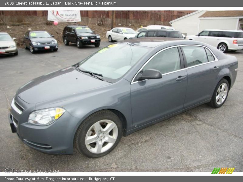 Dark Gray Metallic / Titanium 2009 Chevrolet Malibu LS Sedan
