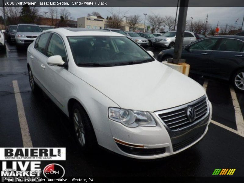Candy White / Black 2008 Volkswagen Passat Lux Sedan
