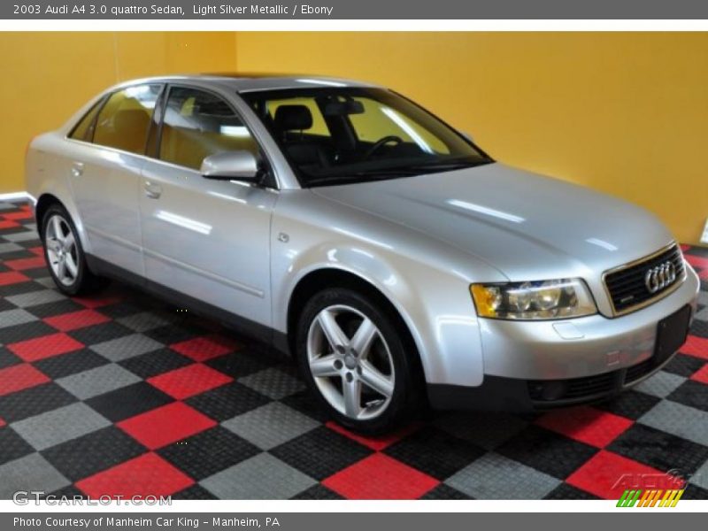 Light Silver Metallic / Ebony 2003 Audi A4 3.0 quattro Sedan