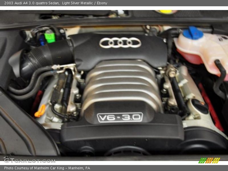 Light Silver Metallic / Ebony 2003 Audi A4 3.0 quattro Sedan