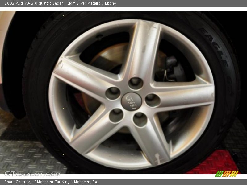 Light Silver Metallic / Ebony 2003 Audi A4 3.0 quattro Sedan